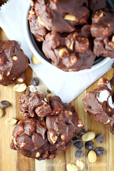 Easy Rocky Road Peanut Clusters