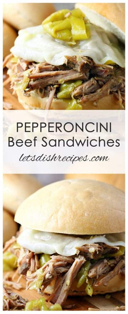 Slow Cooker Pepperoncini Beef Sandwiches 