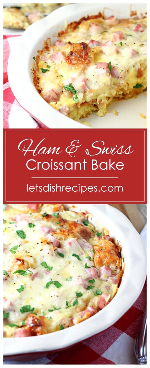 Ham and Swiss Croissant Bake
