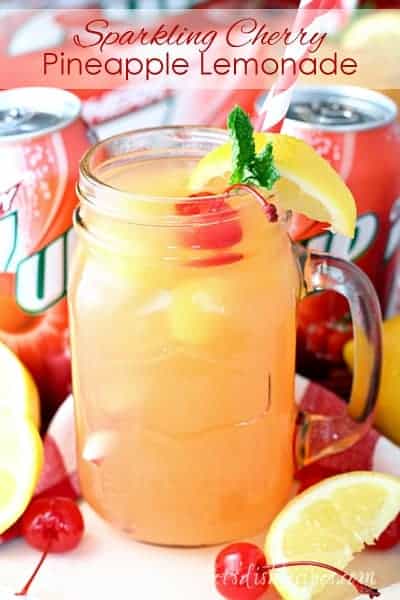 Sparkling Cherry Pineapple Lemonade