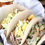 Slow Cooker Pineapple Green Chile Pork Tacos