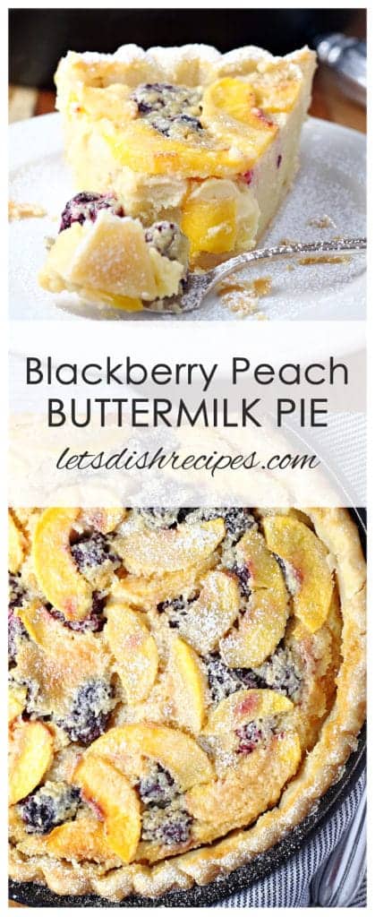 Blackberry Peach Buttermilk Pie