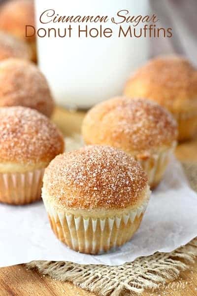 Cinnamon Sugar Donut Hole Muffins