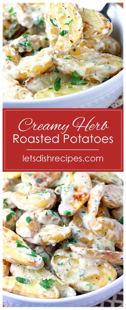 Creamy Herb Roasted Fingerling Potatoes — Let's Dish Recipes