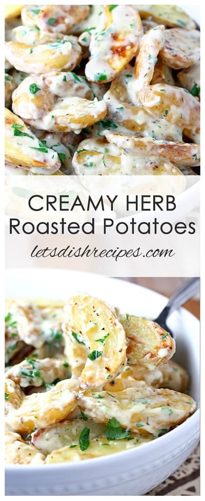 Creamy Herb Roasted Fingerling Potatoes