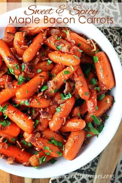 Sweet and Spicy Maple Bacon Carrots