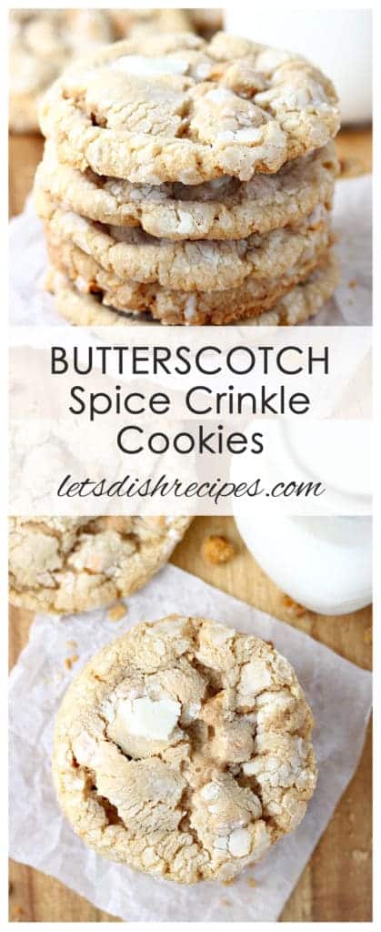 Butterscotch Spice Crinkle Cookies
