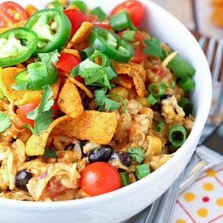 Slow Cooker Tex Mex Cheesy Chicken and Rice