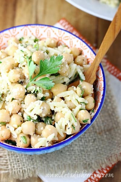 Herbed Orzo Chickpea Salad