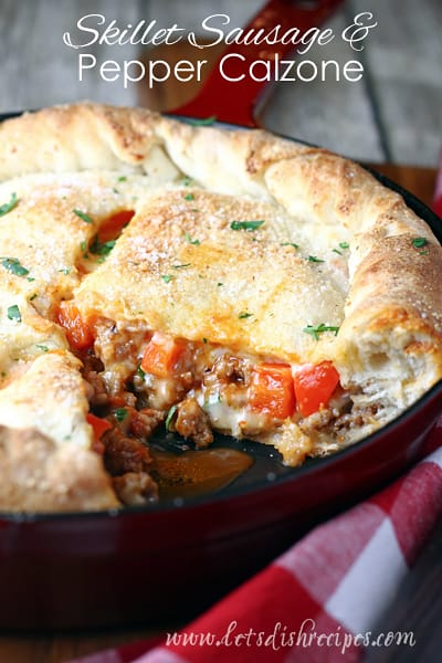 Skillet Sausage and Pepper Calzone