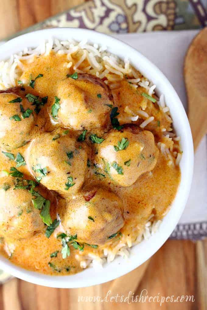 Slow Cooker Red Curry Meatballs