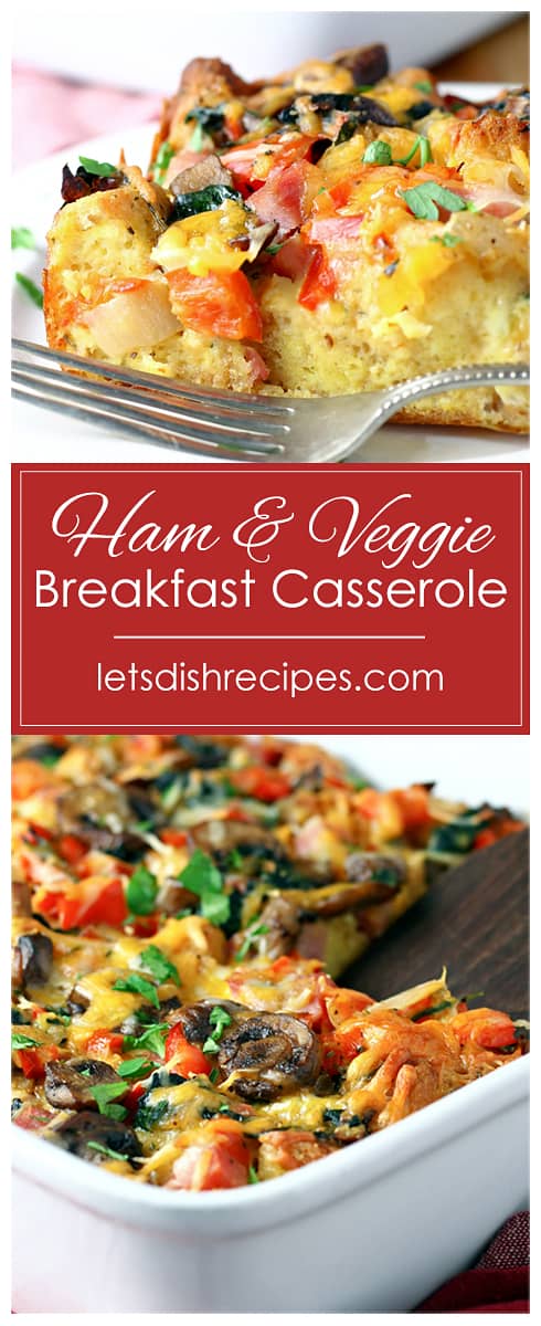 Freezer Ham and Veggie Breakfast Casserole