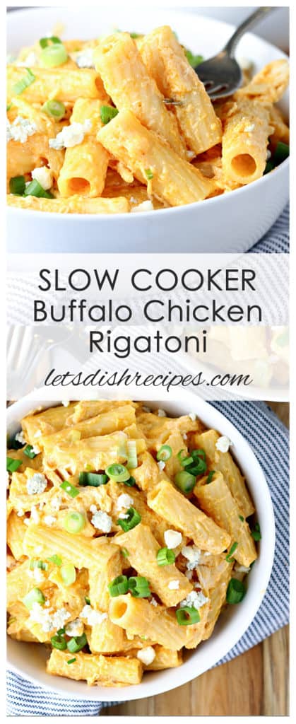 Slow Cooker Buffalo Chicken Rigatoni