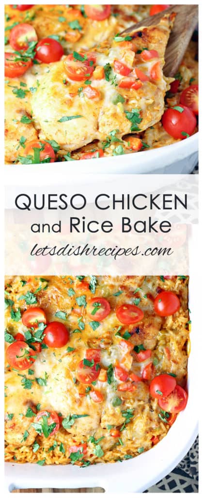 Queso Chicken and Rice Bake