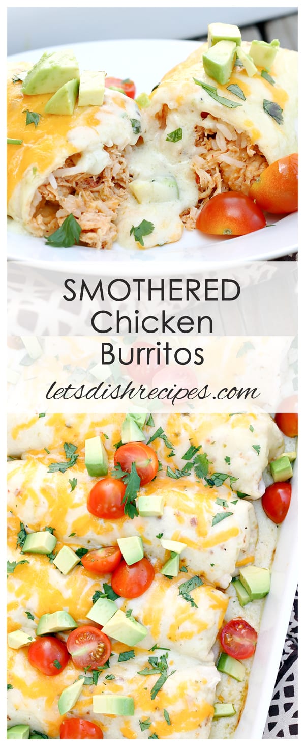 Smothered Chicken Burritos | Let's Dish Recipes