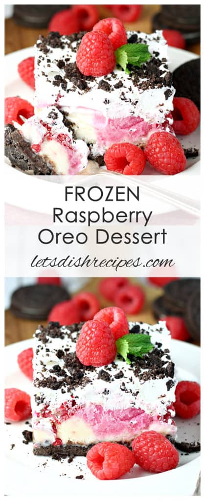 Frozen Raspberry Oreo Dessert