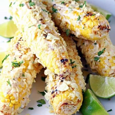 Potato Chip Crusted Grilled Corn