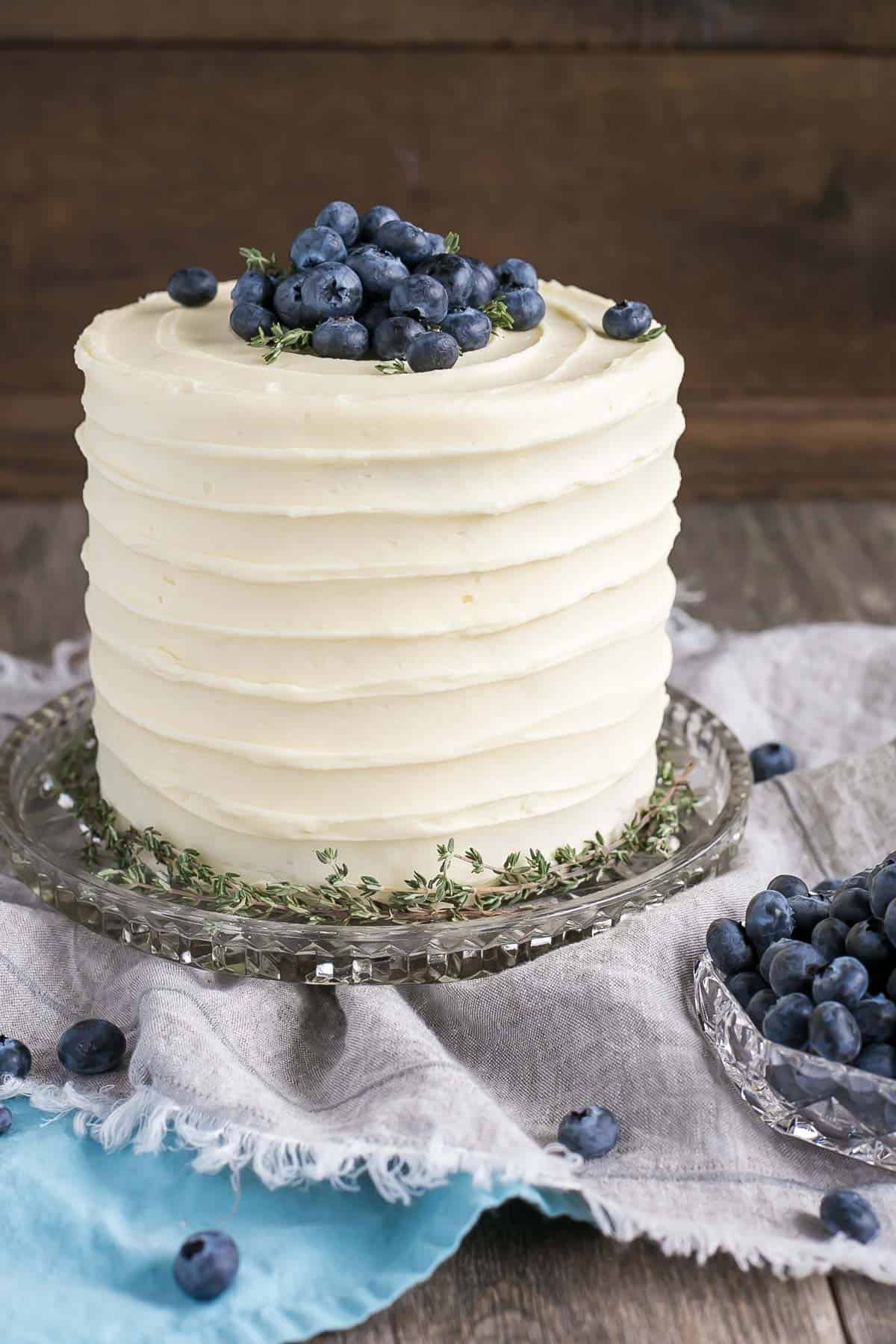 Blueberry Banana Cake with Cream Cheese Frosting