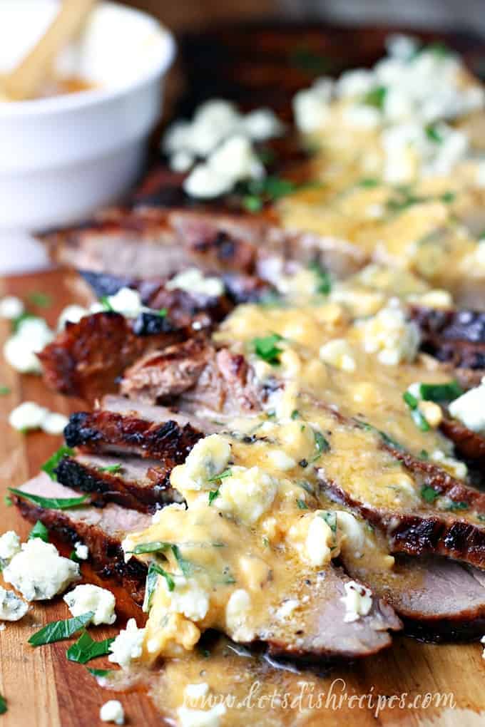 Grilled Flank Steak with Buffalo Blue Cheese Butter