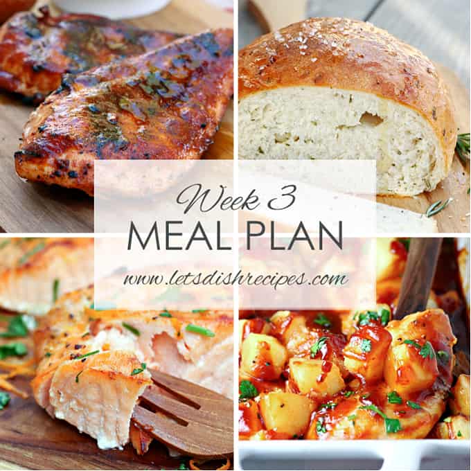 Easy Meal Plan Week 3