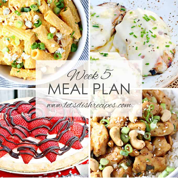 Easy Meal Plan Week 5