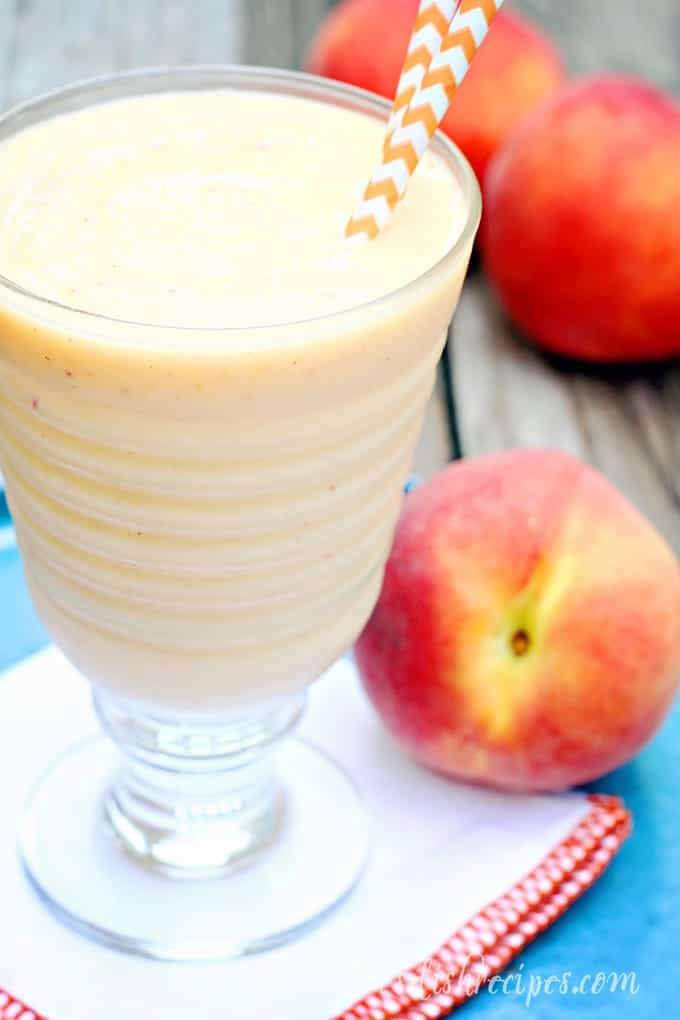 Peaches n’ Cream Greek Yogurt Slush