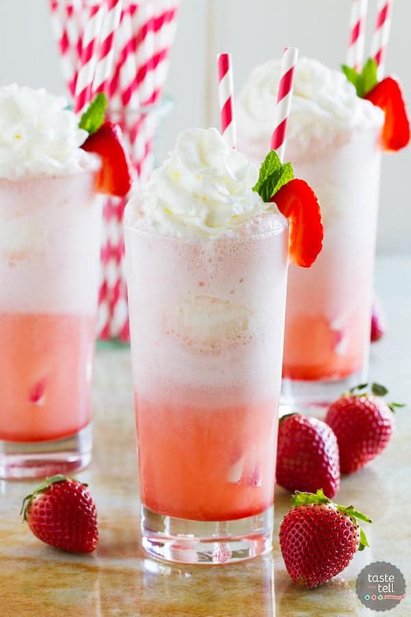 Strawberry Cream Floats