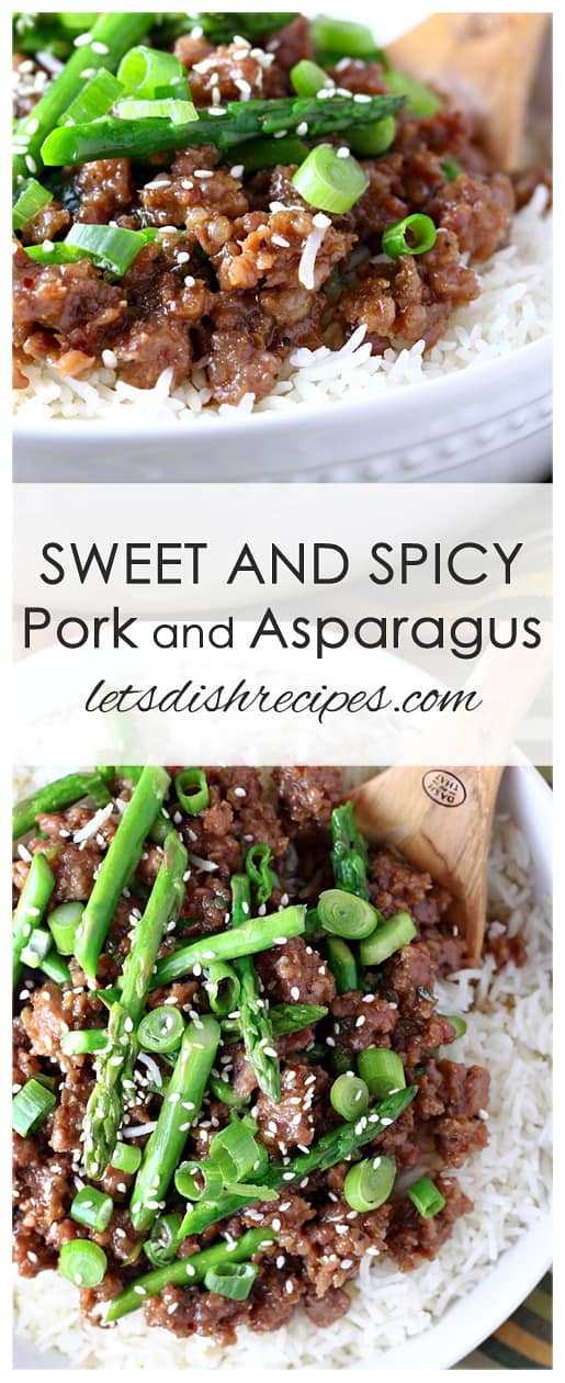Sweet and Spicy Pork and Asparagus — Let's Dish Recipes
