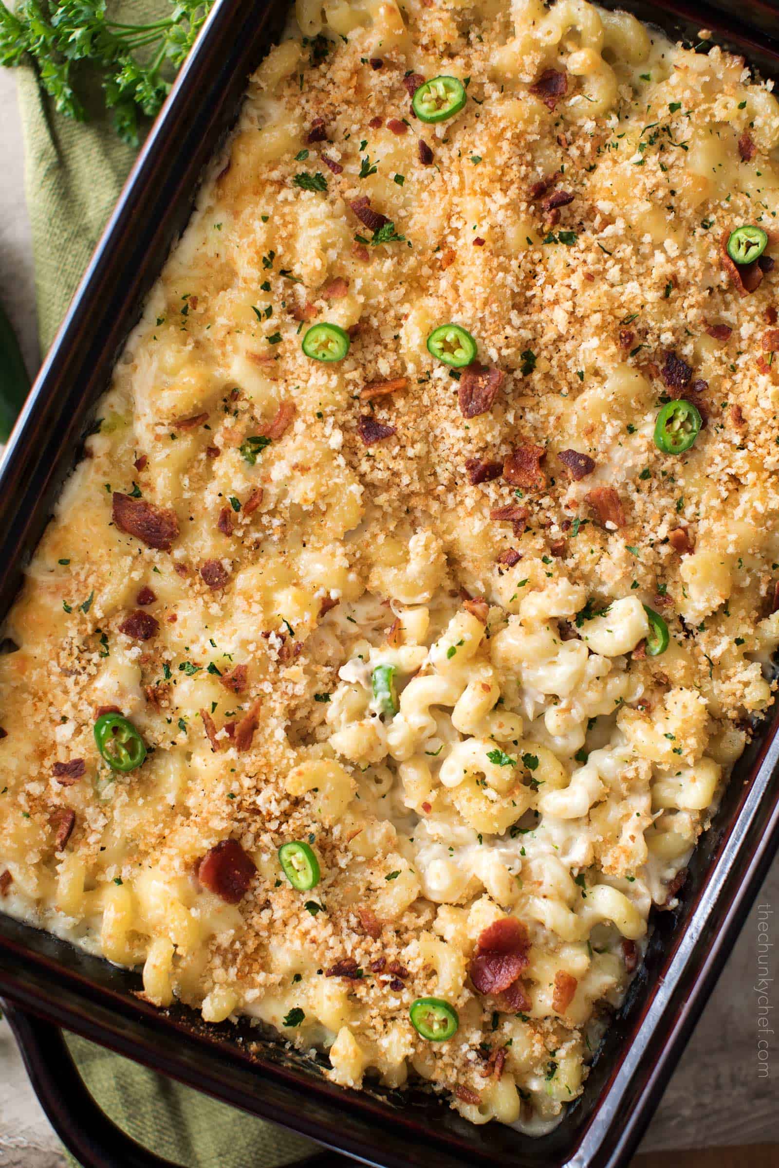 Baked Jalapeno Popper Mac and Cheese