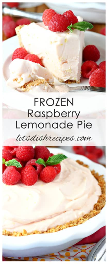 Frozen Raspberry Lemonade Pie