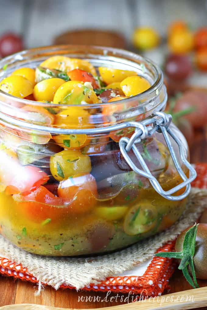 Easy Marinated Cherry Tomatoes | Let's Dish Recipes