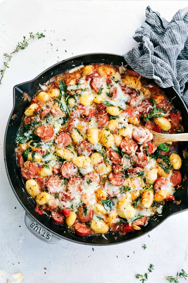 Spinach and Sausage Gnocchi with Sage