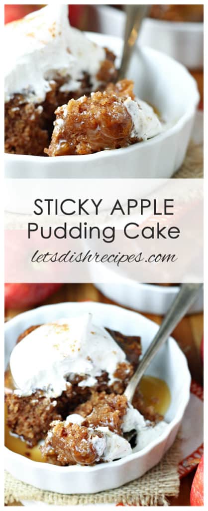 Sticky Apple Pudding Cake with Caramel Sauce