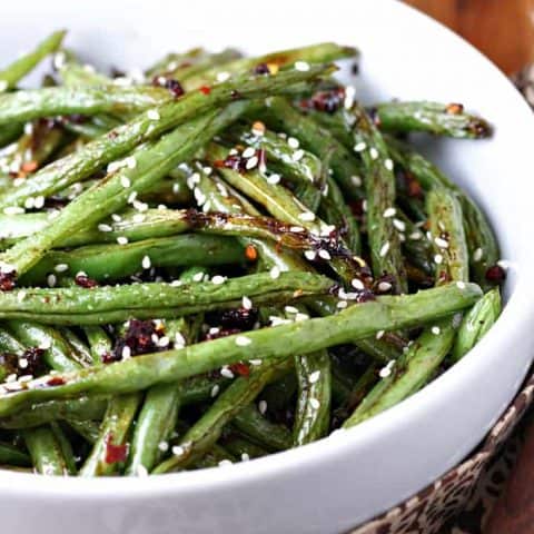 Spicy Roasted Asian Green Beans