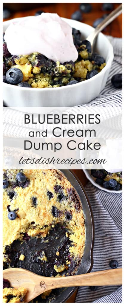 Blueberries and Cream Dump Cake