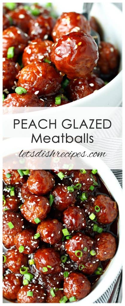 Slow Cooker Peach Glazed Meatballs