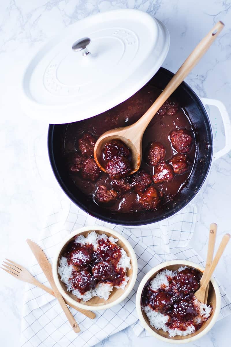 Pressure Cooker Sweet and Sour Meatballs