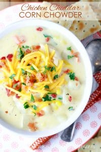 Chicken Cheddar Corn Chowder | Let's Dish Recipes