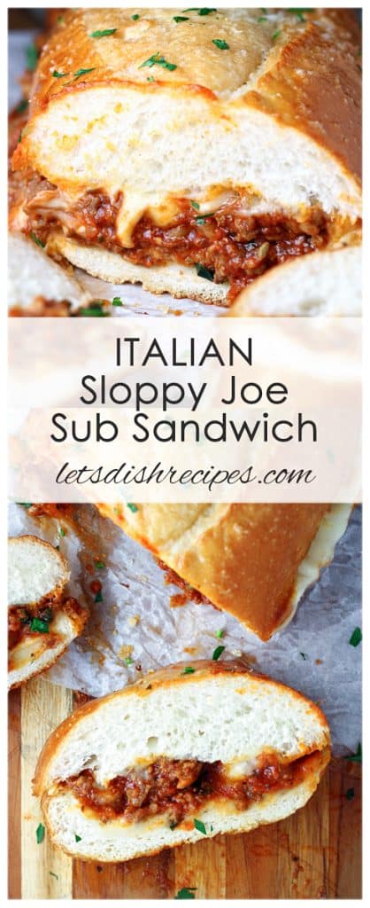 Italian Sloppy Joe Sub Sandwiches