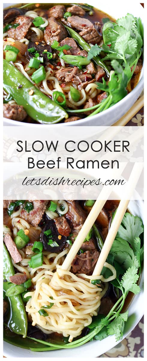 Slow Cooker Beef Ramen | Let's Dish Recipes