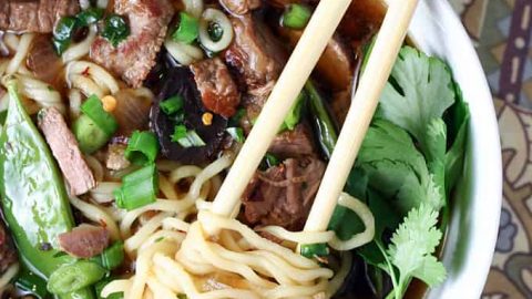 Slow Cooker Beef Ramen Noodles