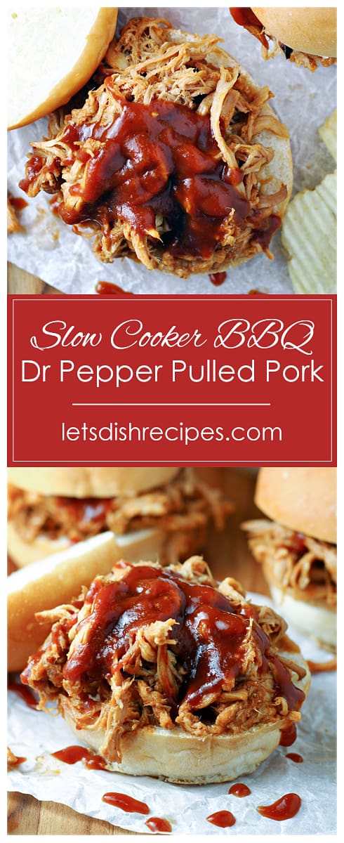 Slow Cooker BBQ Dr Pepper Pulled Pork