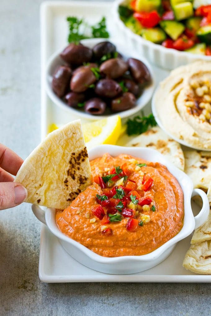 Roasted Red Pepper Dip {Dinner at the Zoo}
