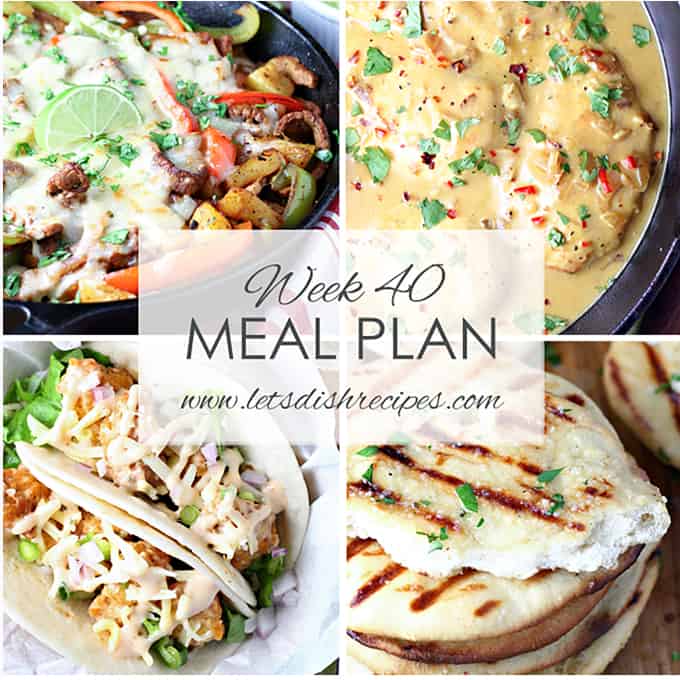 Weekly Meal Plan 40