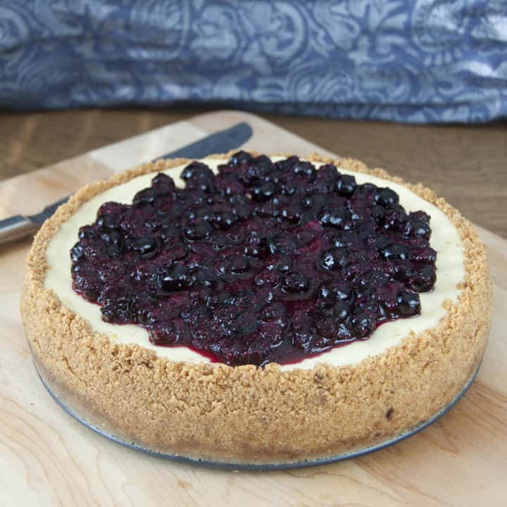New York Style Blueberry Cheesecake