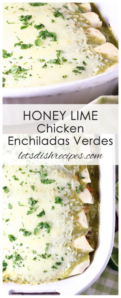 Honey Lime Chicken Enchiladas Verdes