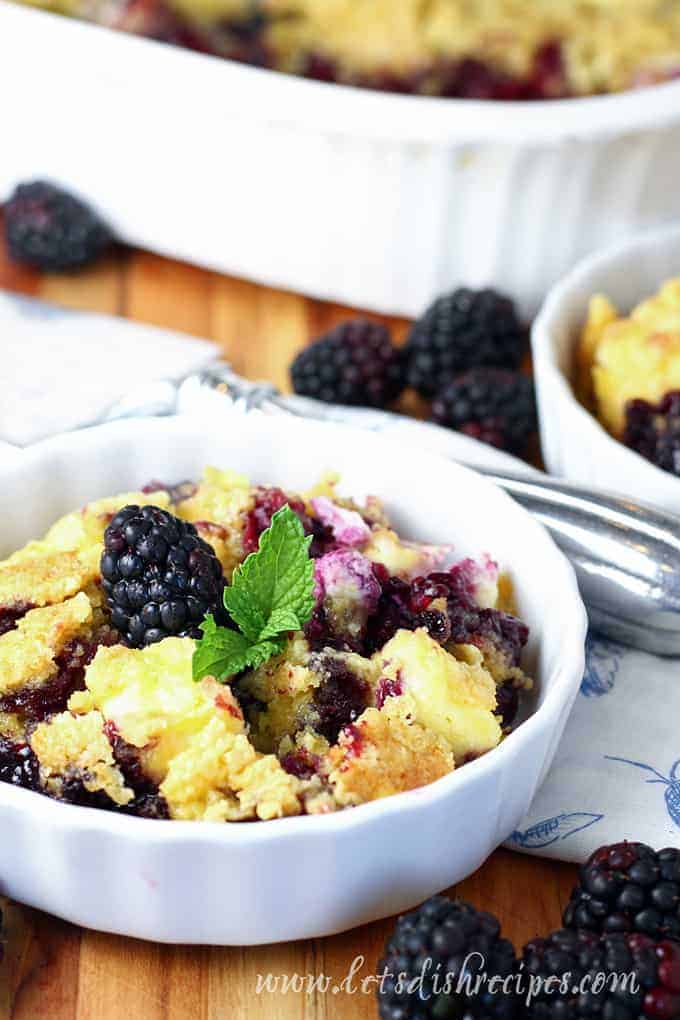 Blueberry Cobbler with Cake Mix | 3-Ingredient Blueberry Dump Cake!