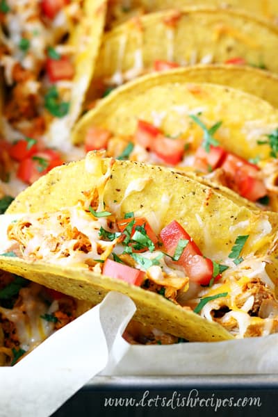 Baked Chipotle Ranch Chicken Tacos