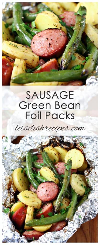 Sausage Green Bean Foil Packs