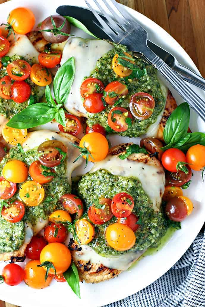 Grilled Caprese Chicken | Let's Dish Recipes